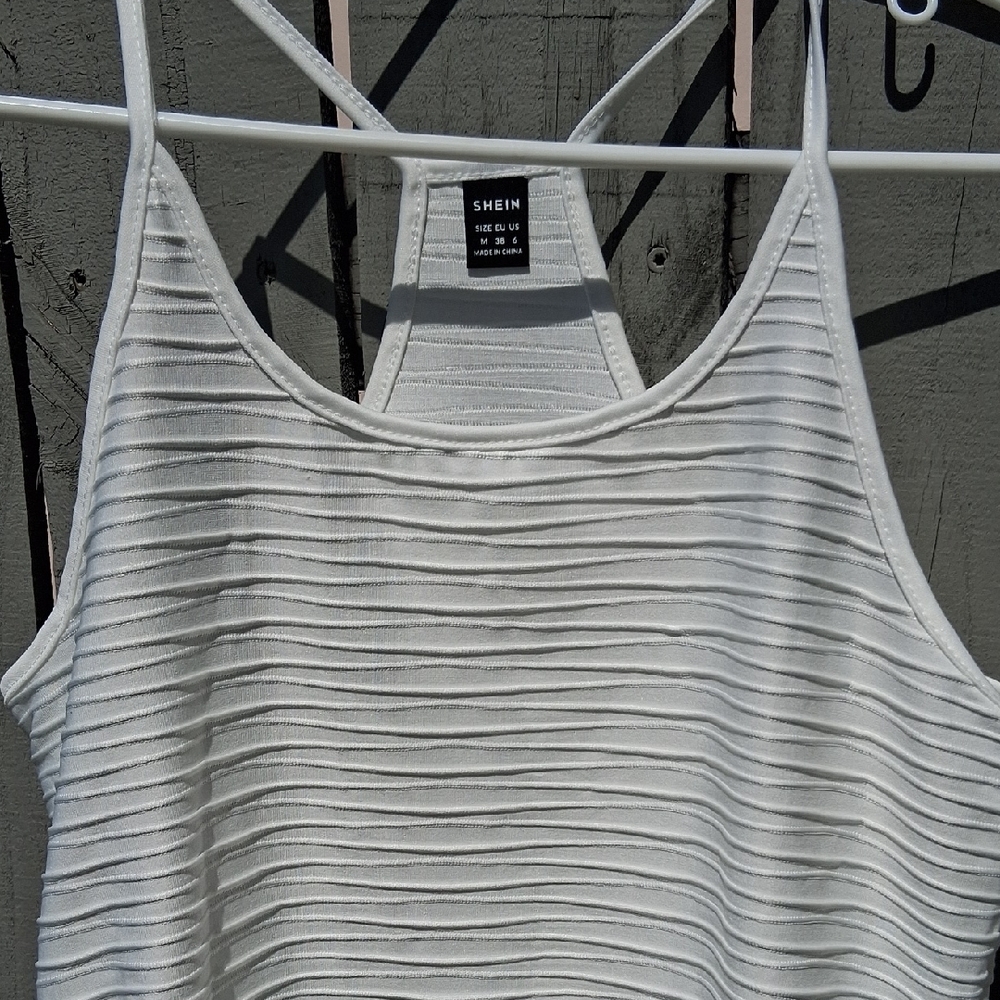 SHEIN White Ribbed Tank Top - Picture 3 of 11